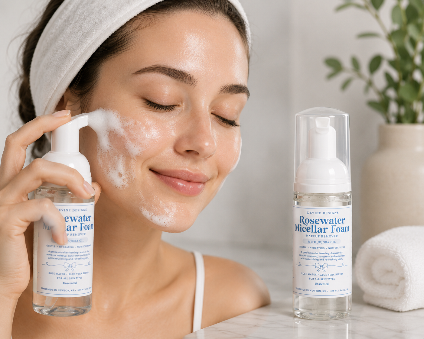 Rosewater Micellar Foam