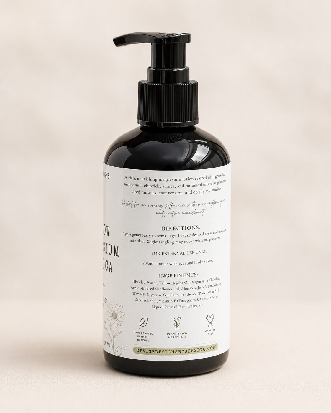 Tallow Magnesium + Arnica Lotion