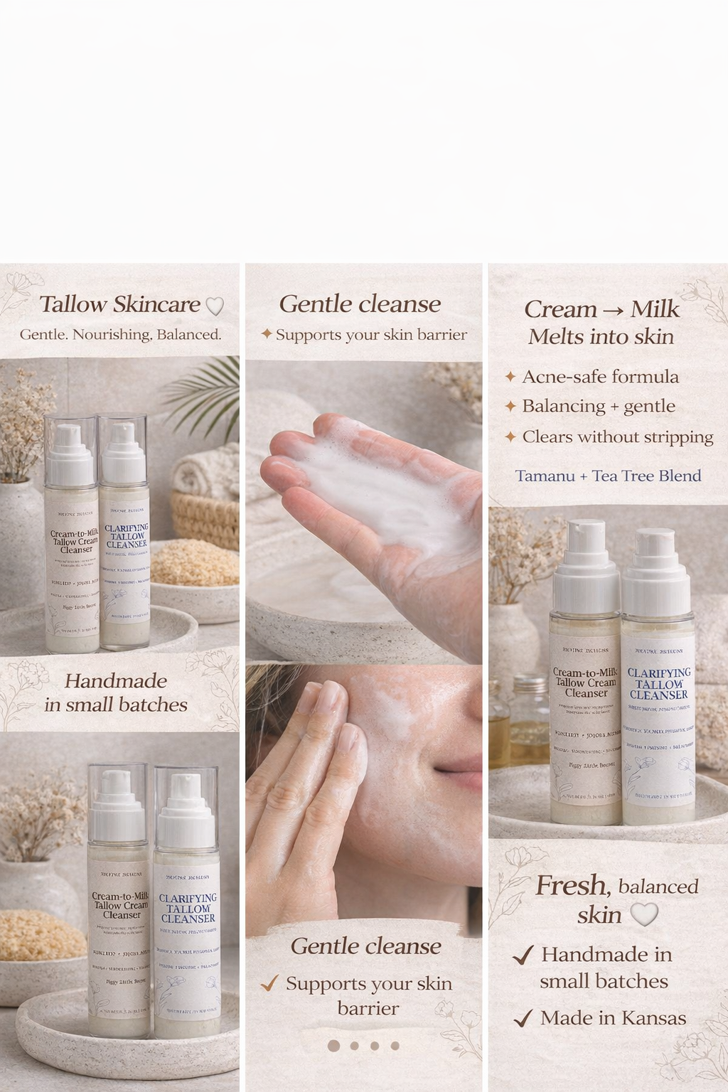 Cream to Milk Tallow Cleanser