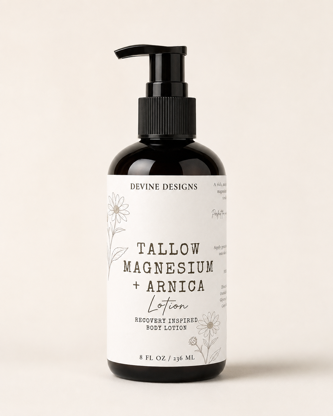 Tallow Magnesium + Arnica Lotion