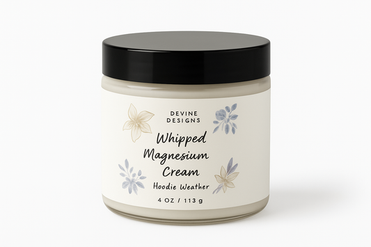 Whipped Magnesium Cream Hoodie Weather 4oz jar