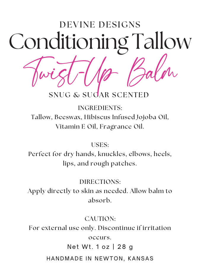 Conditioning Tallow Twist-Up Balm