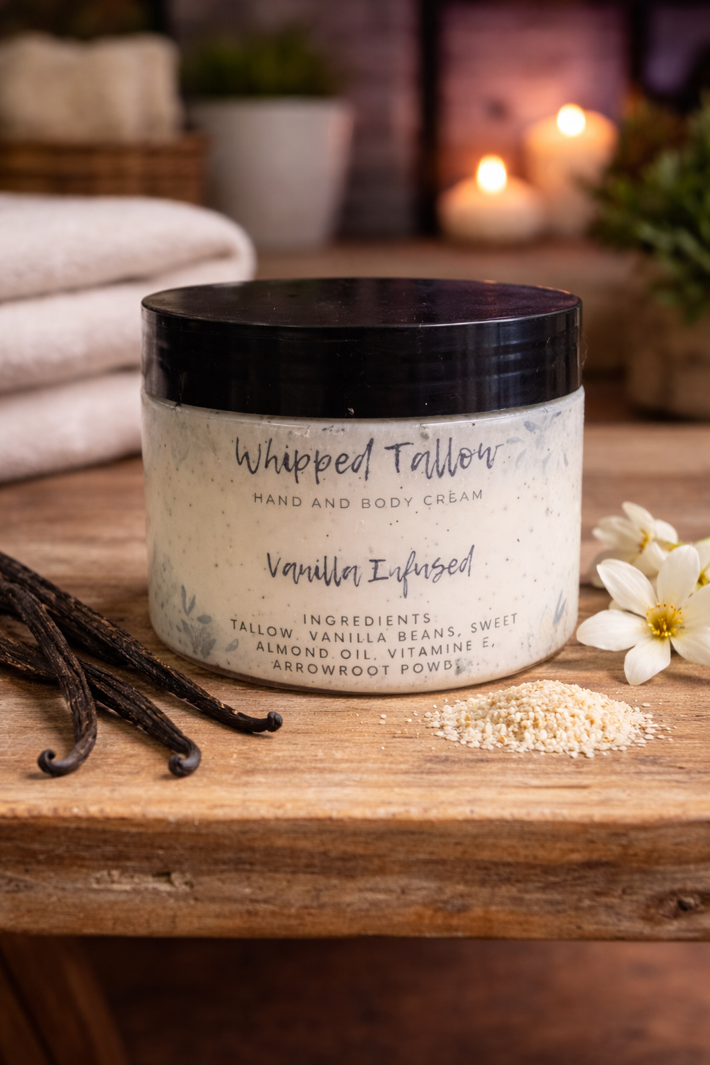 Whipped Tallow Vanilla Infused 4oz