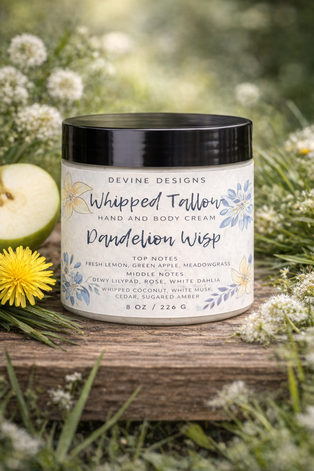 Whipped Tallow Dandelion Wisp 8oz