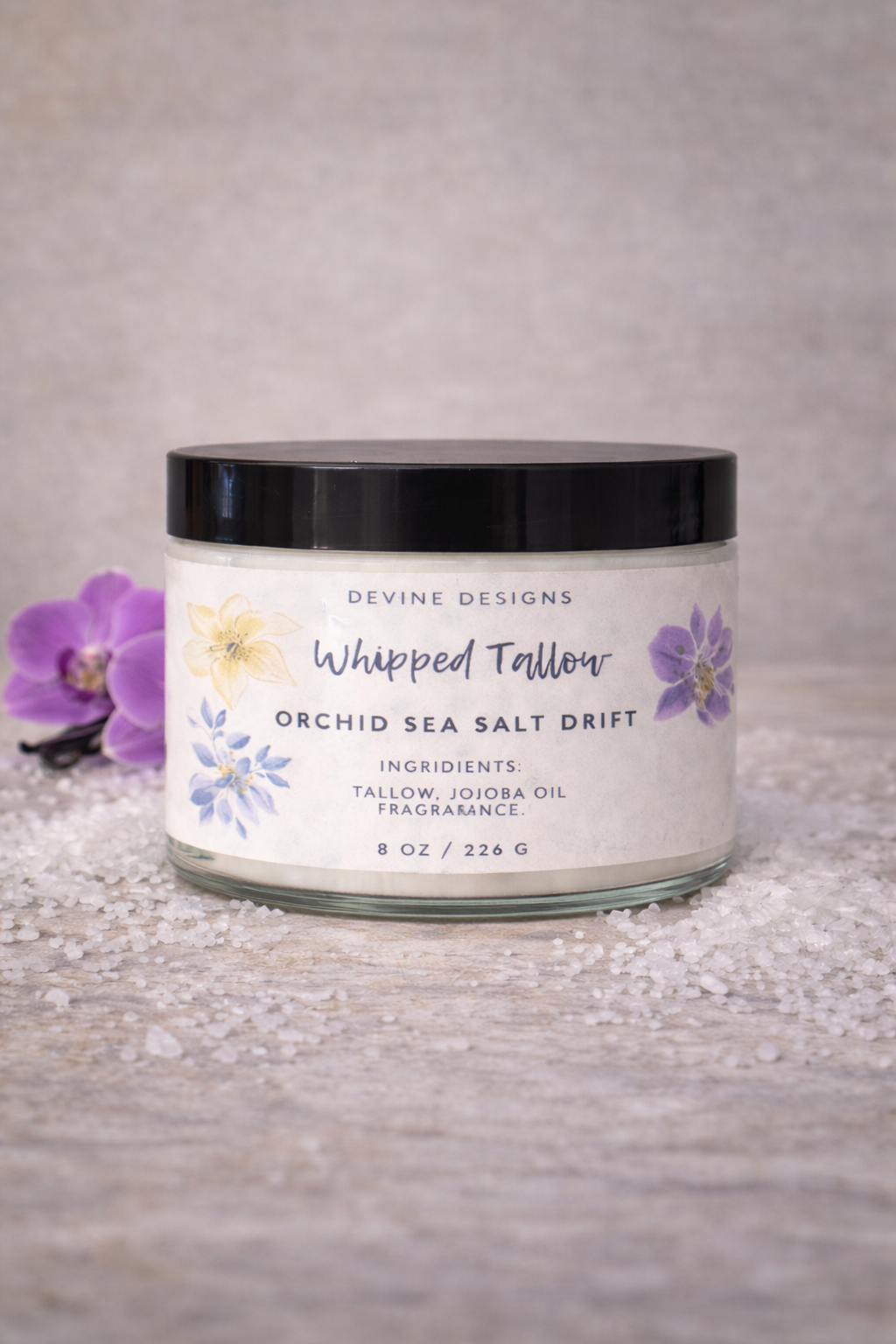 Whipped Tallow Orchid Sea Salt Drift 8oz