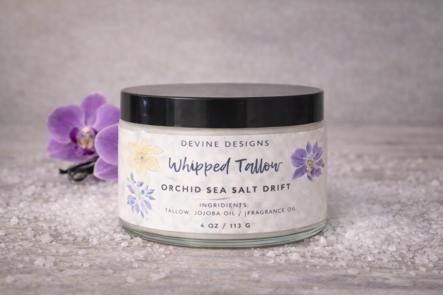 Whipped Tallow Orchid Sea Salt Drift 4oz