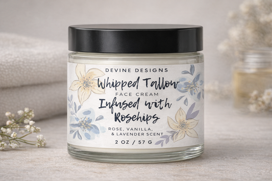 Rosehip Infused Tallow Face Cream 2oz