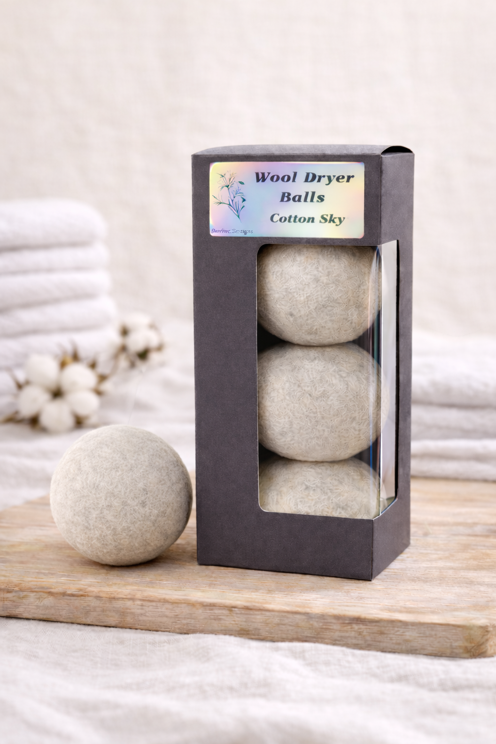 Wool Dryer Balls Cotton Sky