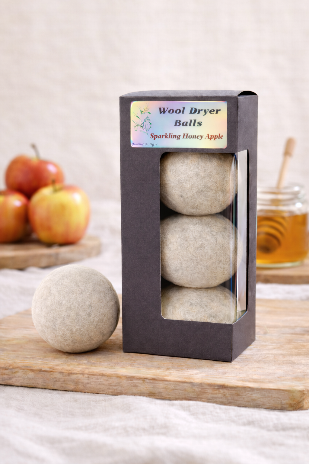 Wool Dryer Balls Sparkling Honey Apple