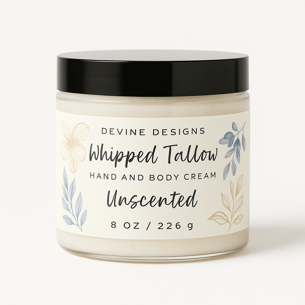 Whipped Tallow Unscented 8oz jar